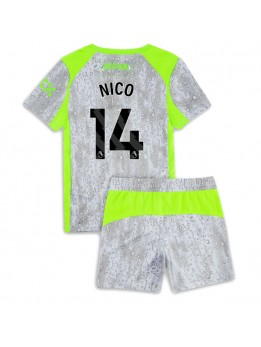 Billige Manchester City Nico Gonzalez #14 Tredjedraktsett Barn 2025-26 Kortermet (+ Korte bukser)